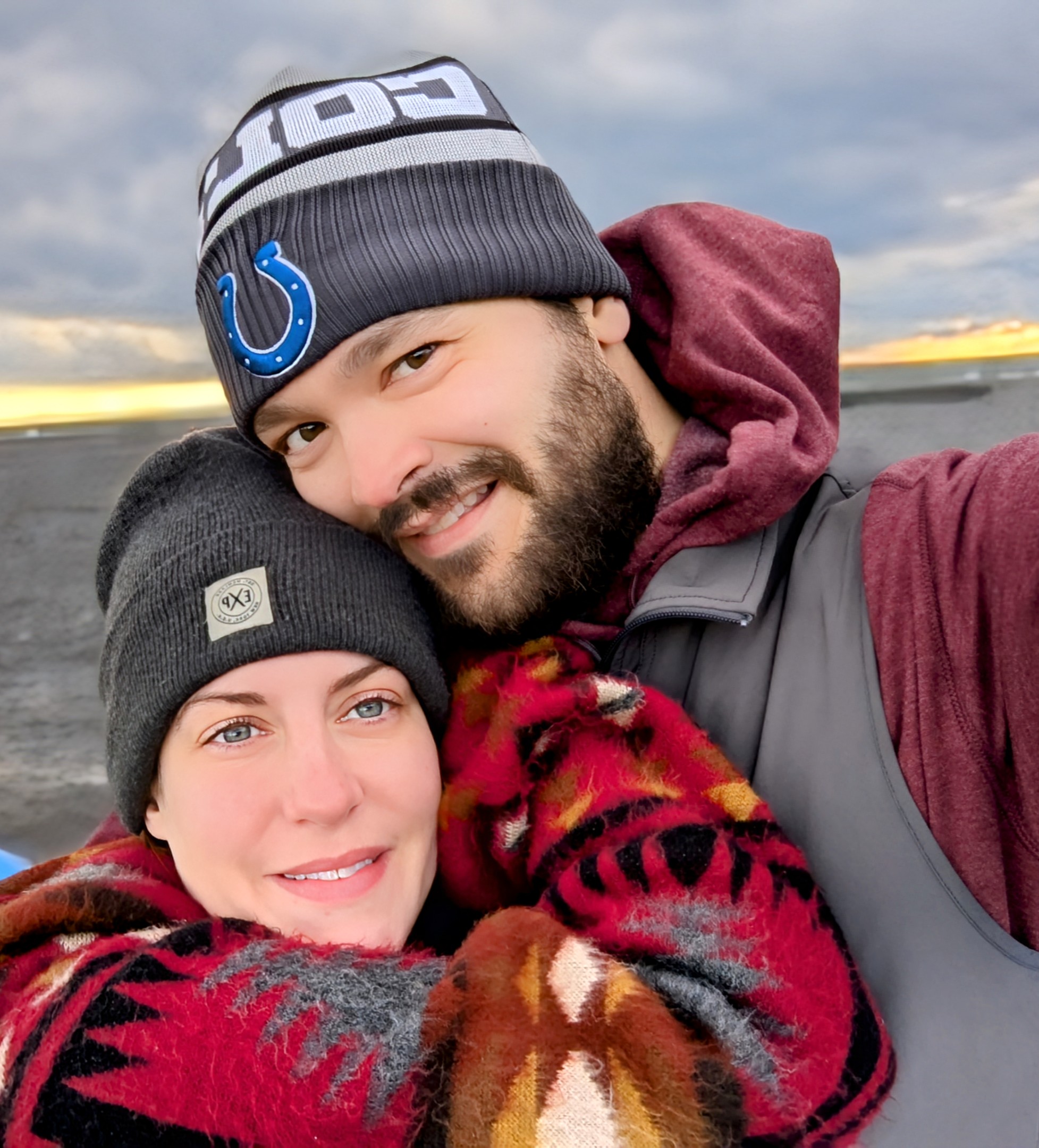 Winter couple photo